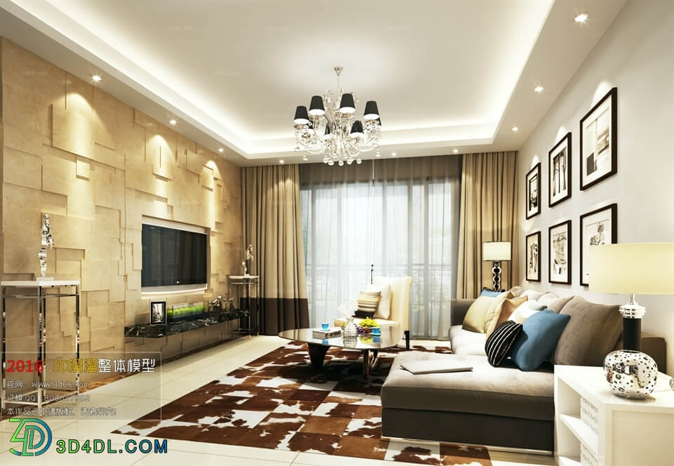 3D66 2016 Post Modern Style Living Room Space 523 B128