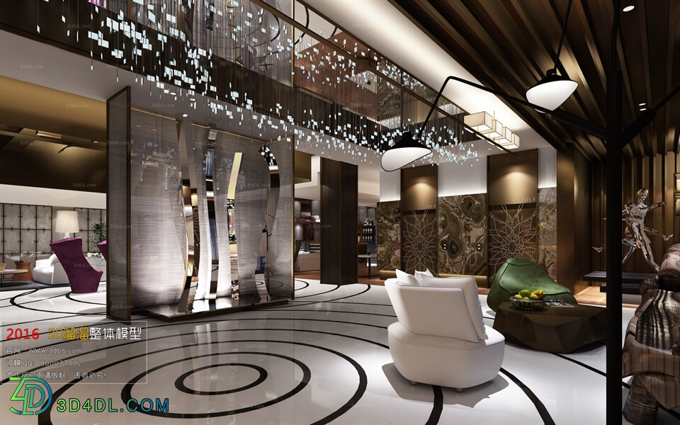 3D66 2016 Post Modern Style Reception Hall 1354 B011