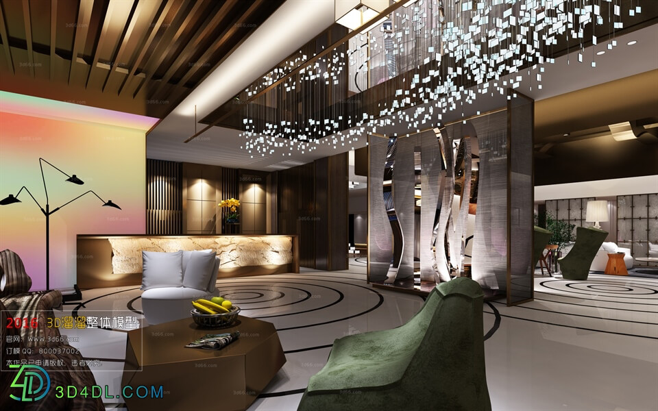 3D66 2016 Post Modern Style Reception Hall 1354 B011