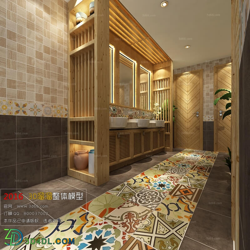 3D66 2016 Rural Pastoral Style Bathroom 1187 I001