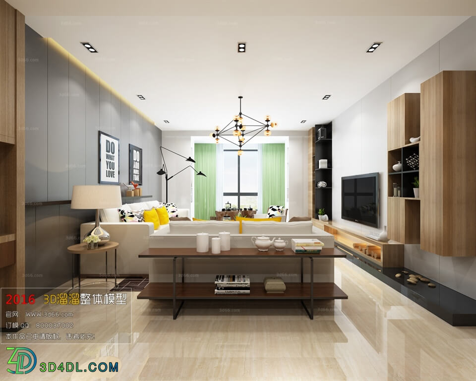 3D66 2016 Scandinavian Style Living Room Space 802 N001