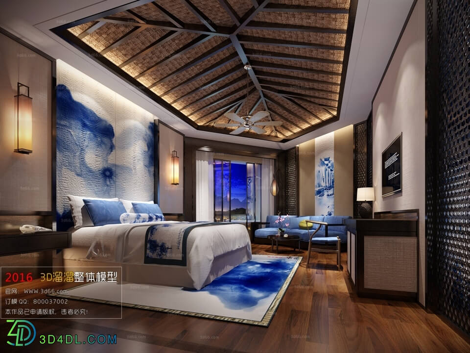 3D66 2016 Southeast Asian Style Bedroom 1104 F002