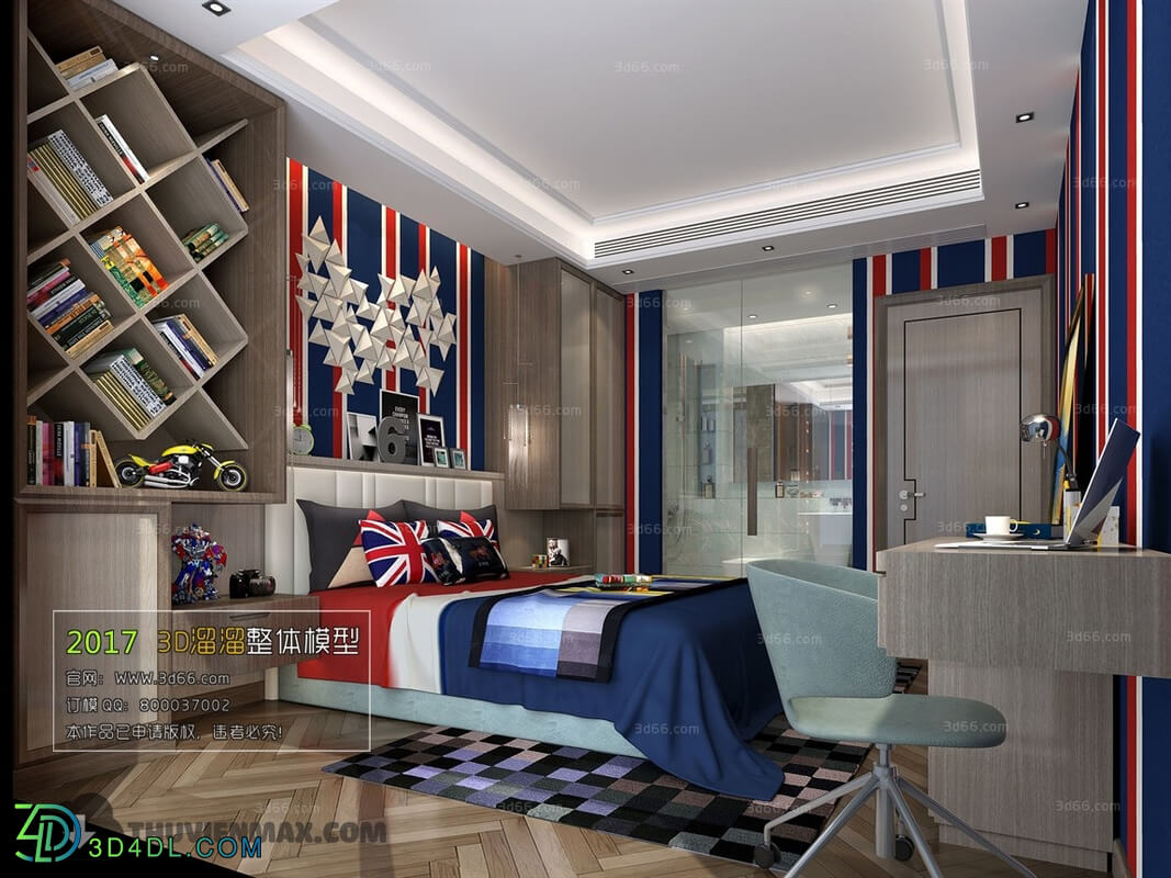 3D66 2017 American Style Bedroom 2787 171