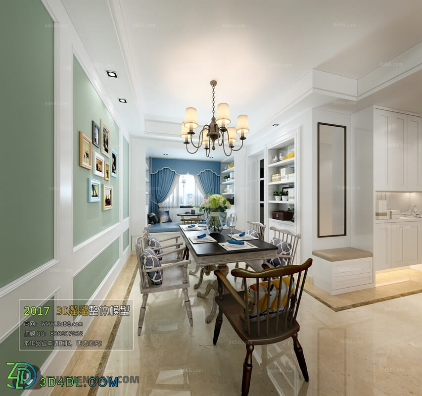 3D66 2017 American Style Dining Room 2573 108