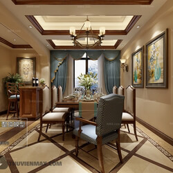 3D66 2017 American Style Dining Room 2577 112 