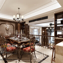 3D66 2017 American Style Dining Room 2578 113 
