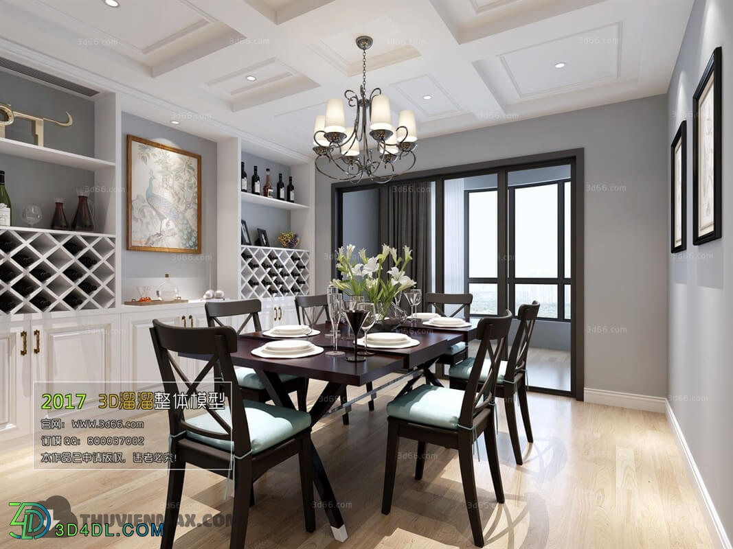 3D66 2017 American Style Dining Room 2579 114