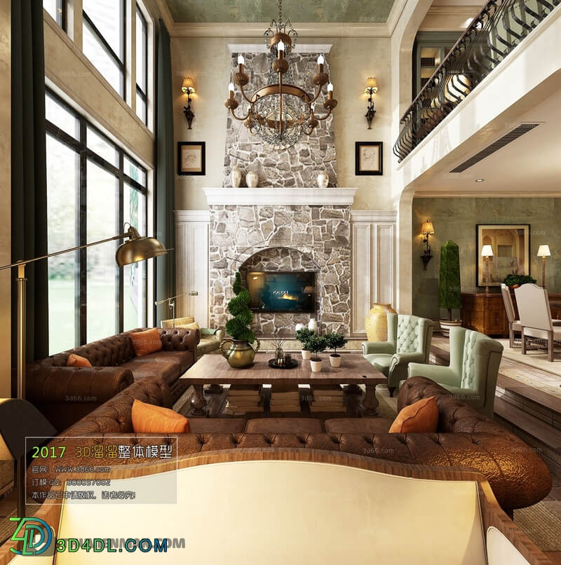 3D66 2017 American Style Living Room 2348 297