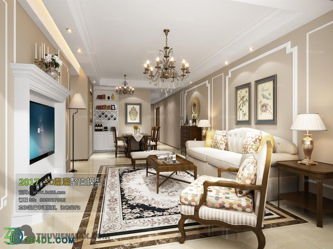 3D66 2017 American Style Living Room 2353 302