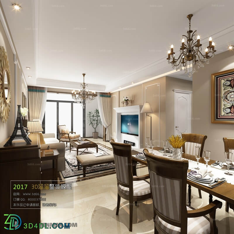 3D66 2017 American Style Living Room 2353 302