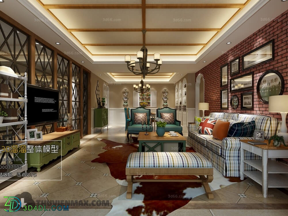 3D66 2017 American Style Living Room 2354 303