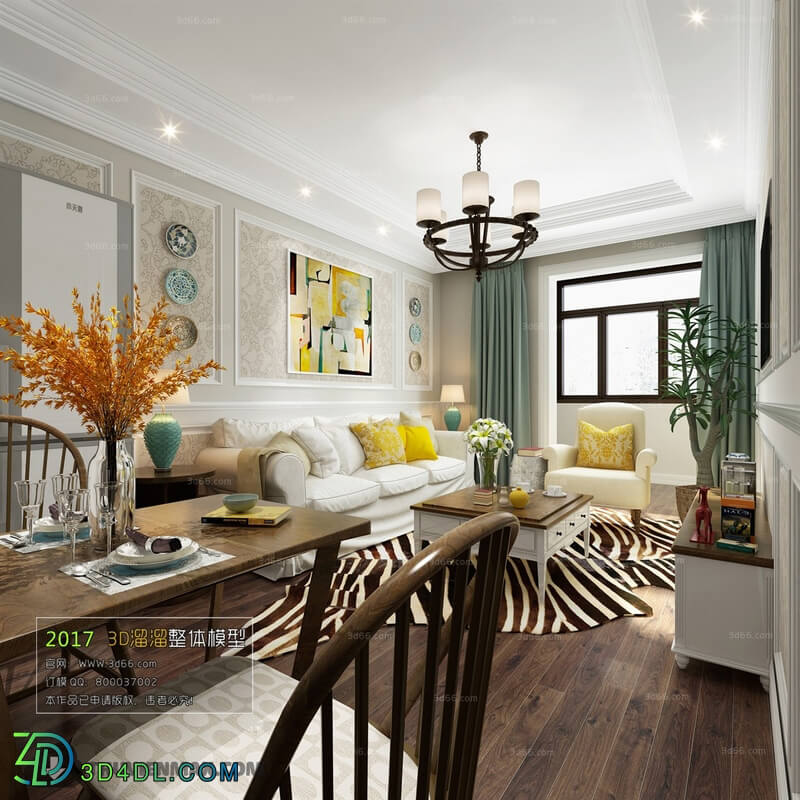 3D66 2017 American Style Living Room 2359 308