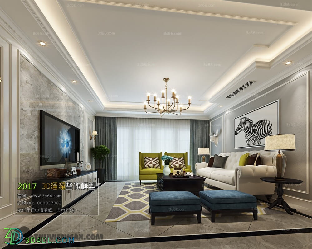 3D66 2017 American Style Living Room 2375 324