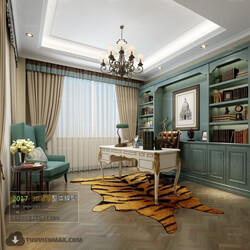 3D66 2017 American Style Study Room 2923 052 