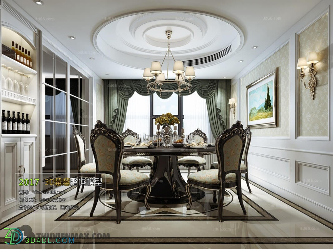 3D66 2017 European Style Dining Room 2556 091