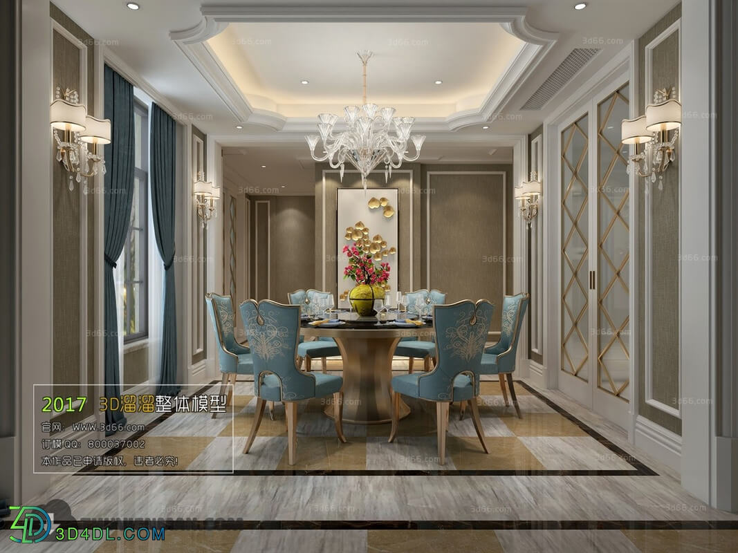 3D66 2017 European Style Dining Room 2558 093