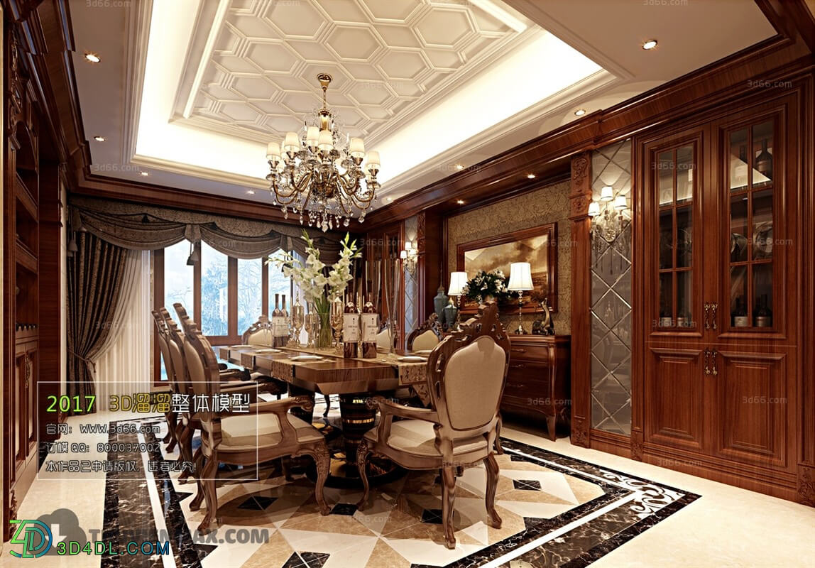 3D66 2017 European Style Dining Room 2566 101