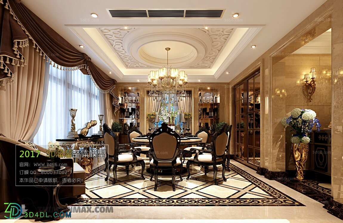 3D66 2017 European Style Dining Room 2568 103