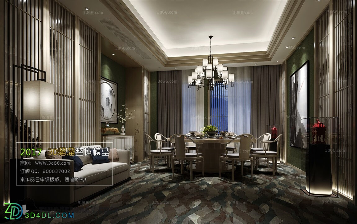 3D66 2017 Hotel Dining Room 3630 008 Chinese