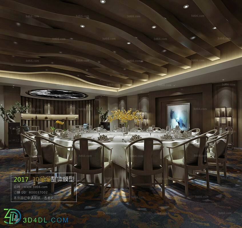 3D66 2017 Hotel Dining Room 3631 009 Chinese