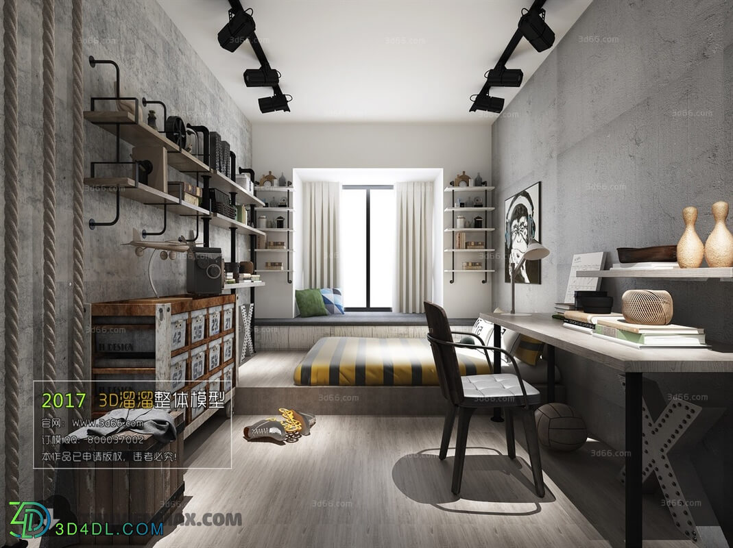 3D66 2017 Industrial Style Bedroom 2821 205