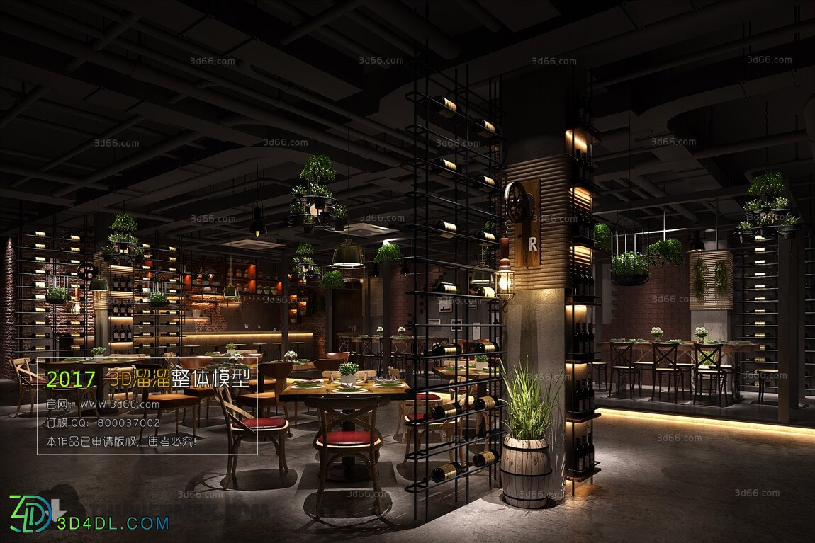 3D66 2017 Industrial Style Coffee Shop 3217 068