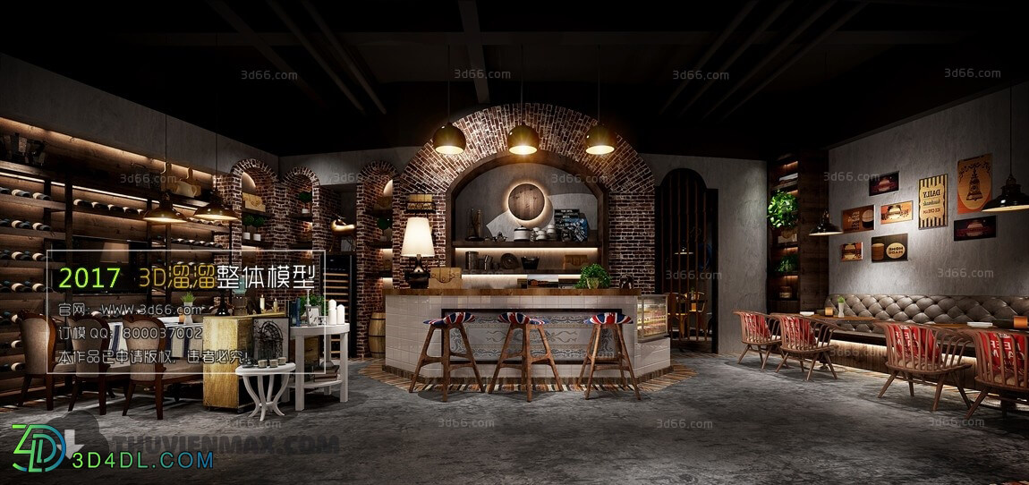 3D66 2017 Industrial Style Coffee Shop 3249 100