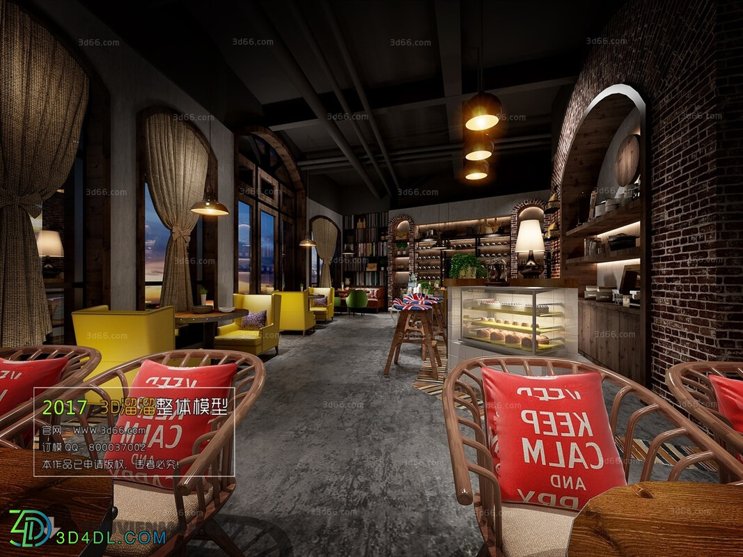 3D66 2017 Industrial Style Coffee Shop 3249 100