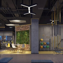 3D66 2017 Industrial Style Gym Room 3840 064 