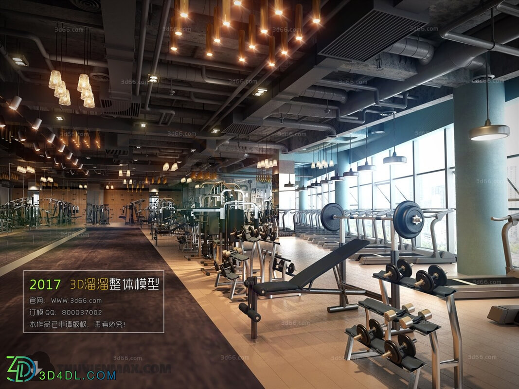 3D66 2017 Industrial Style Gym Room 3841 065