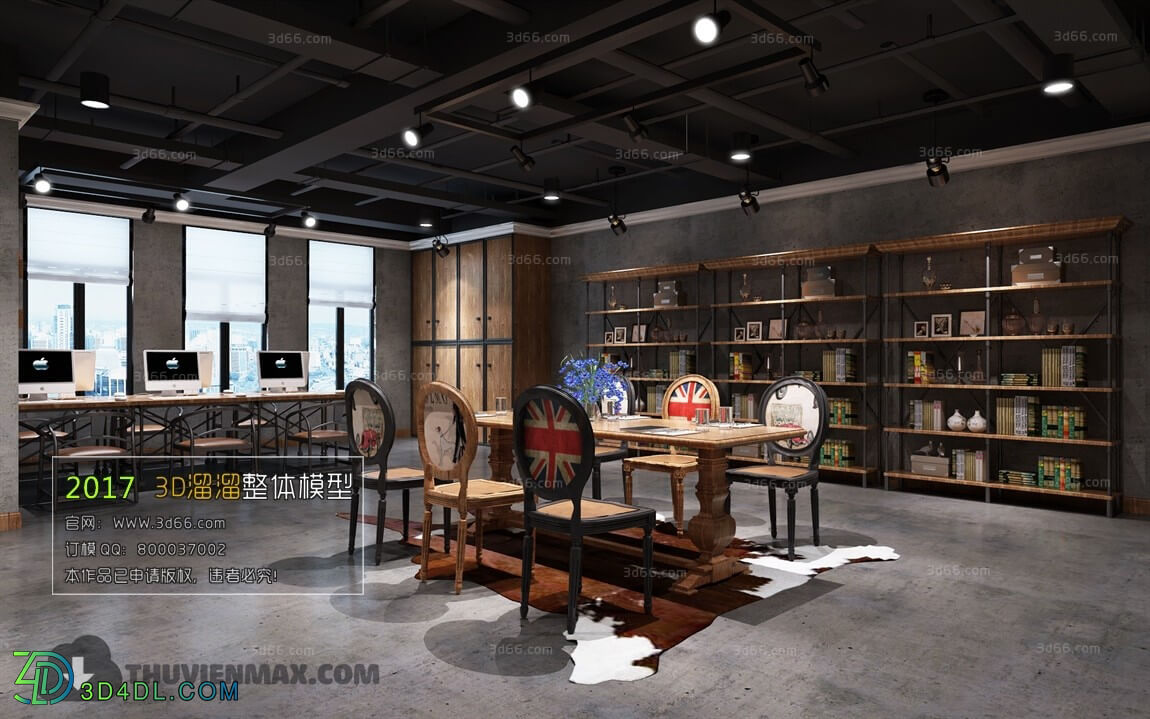 3D66 2017 Industrial Style Office 3451 151