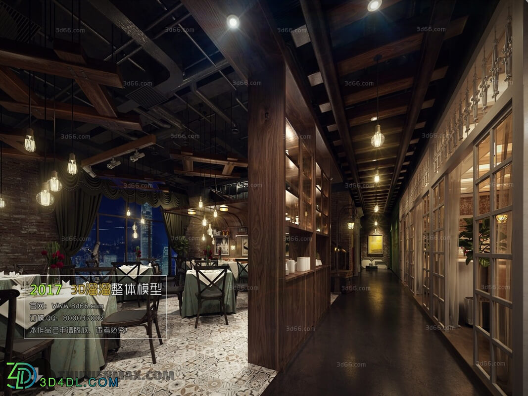 3D66 2017 Industrial Style Restaurant 3207 058