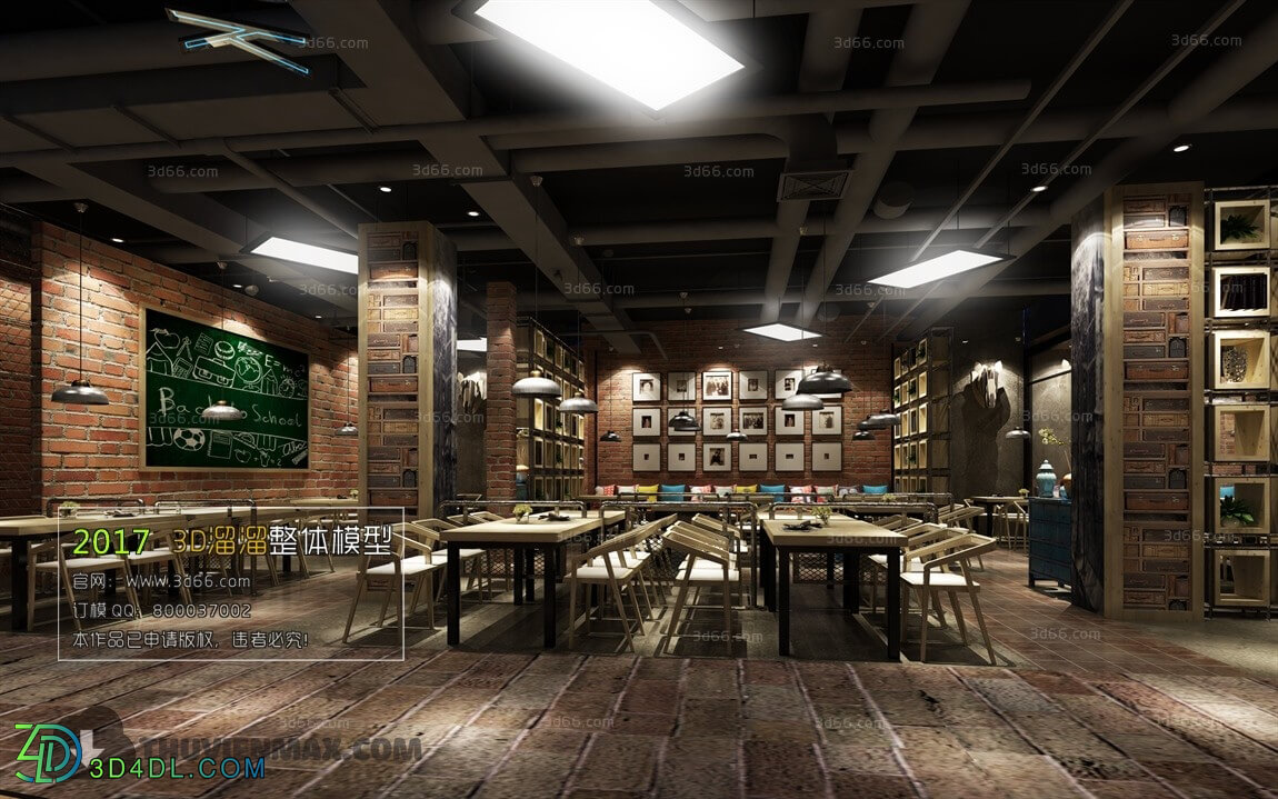 3D66 2017 Industrial Style Restaurant 3211 062