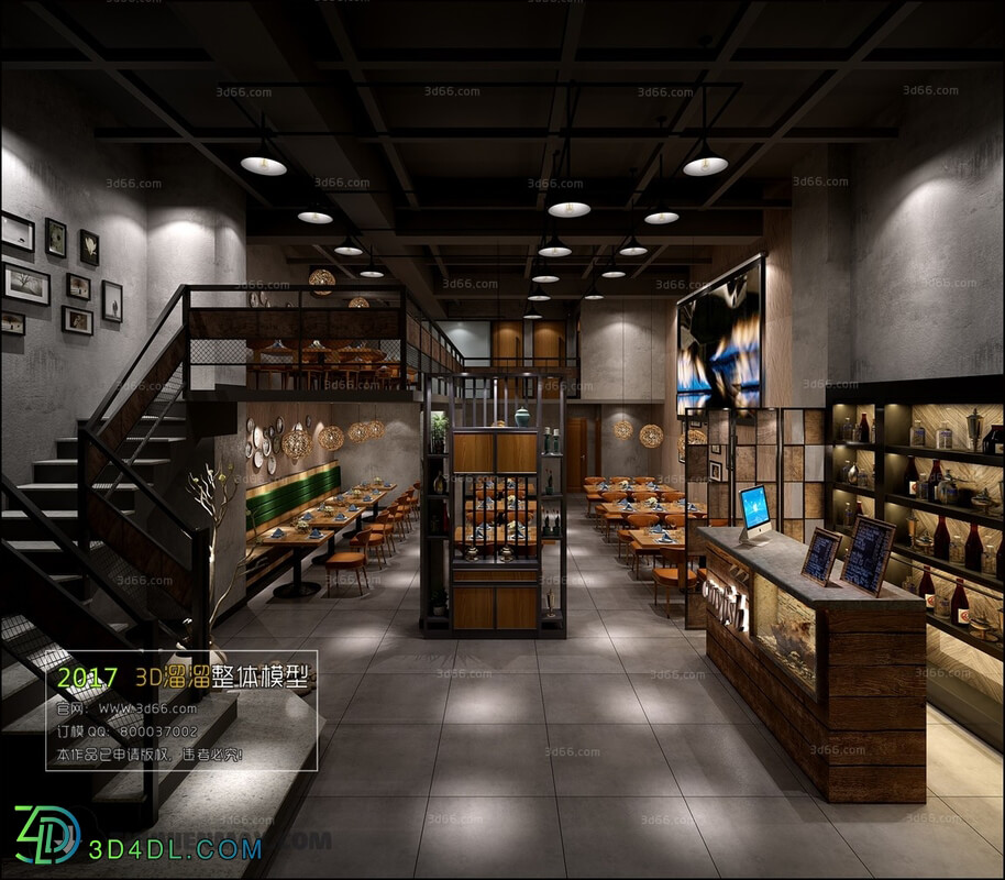 3D66 2017 Industrial Style Restaurant 3212 063