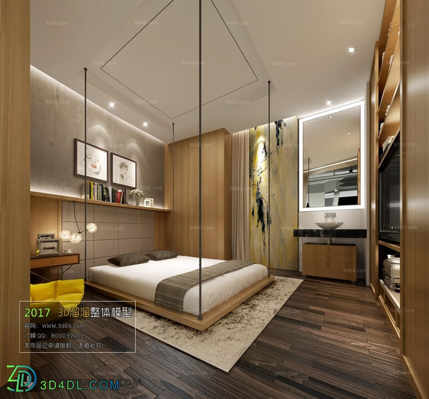 3D66 2017 Japanese Style Bedroom Hotel 3621 077