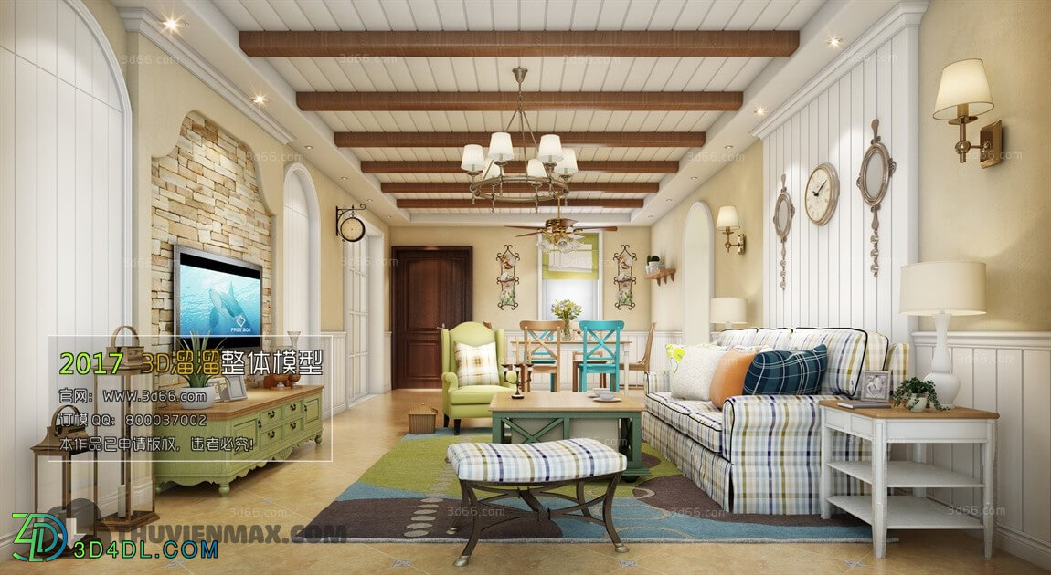 3D66 2017 Mediterranean Style Living Room 2411 360