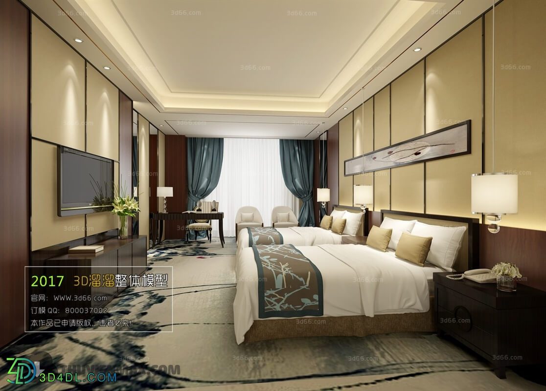 3D66 2017 Mix Style Bedroom Hotel 3620 076