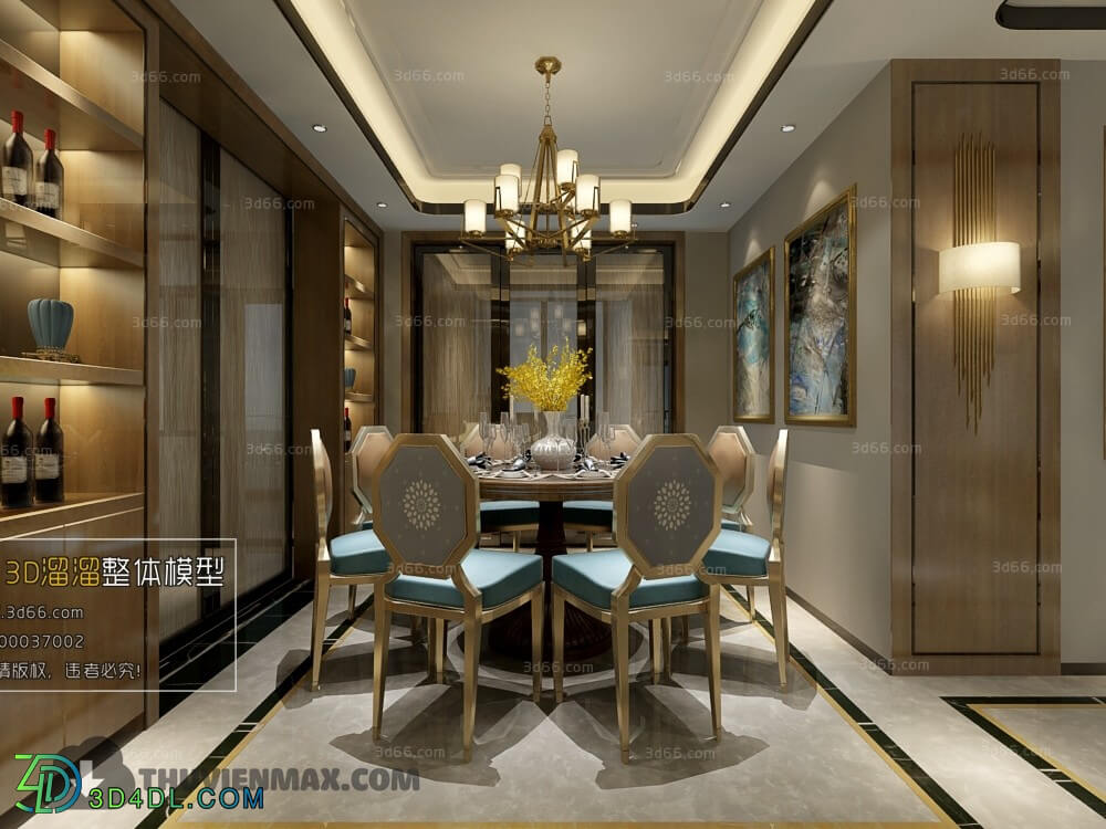 3D66 2017 Mix Style Dining Room 2611 146