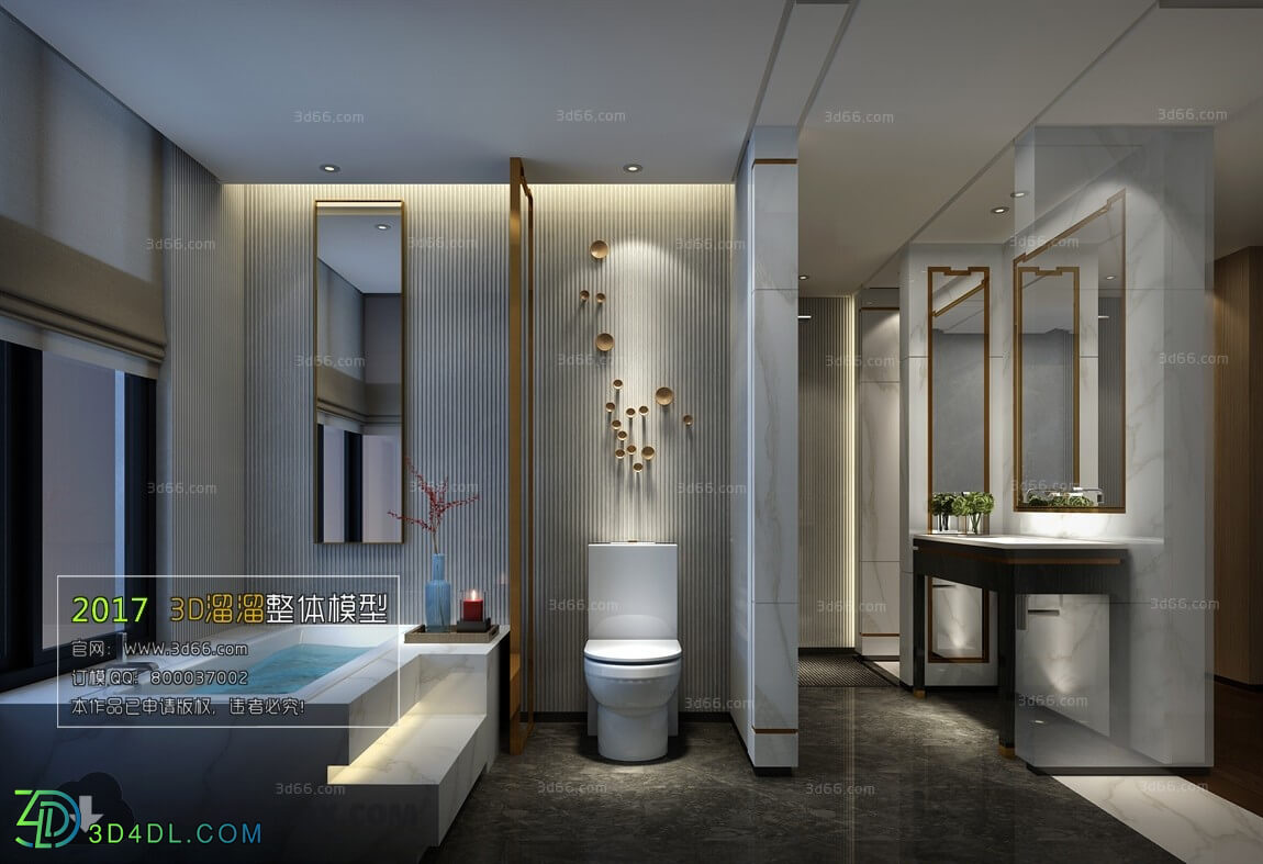 3D66 2017 Modern Style Bathroom 2953 019