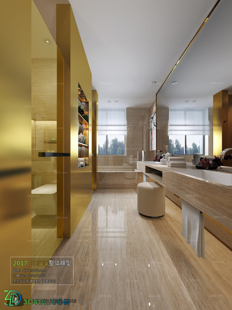 3D66 2017 Modern Style Bathroom 2957 023