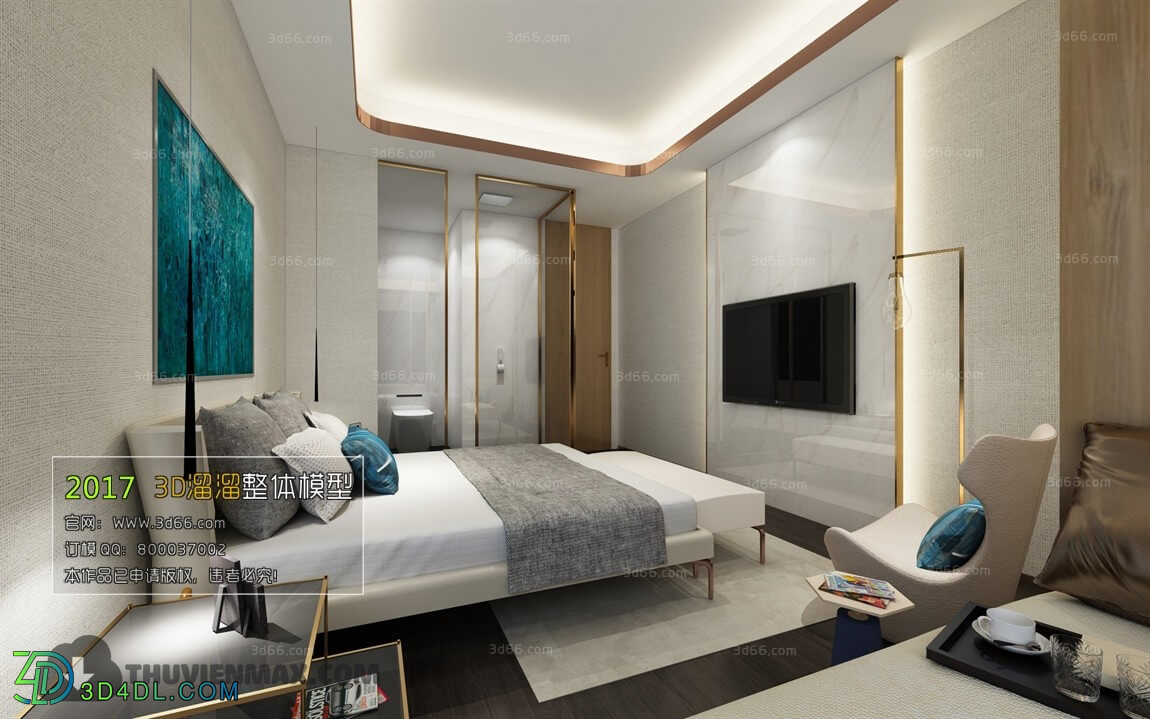 3D66 2017 Modern Style Bedroom Hotel 3553 009