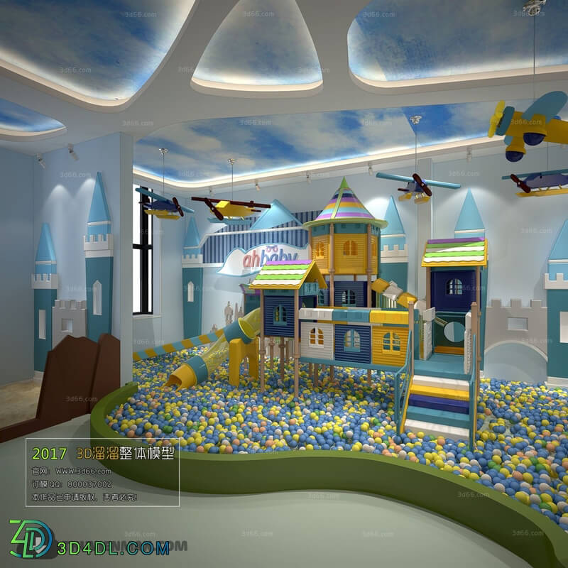 3D66 2017 Modern Style Childrens Play Area 3788 012