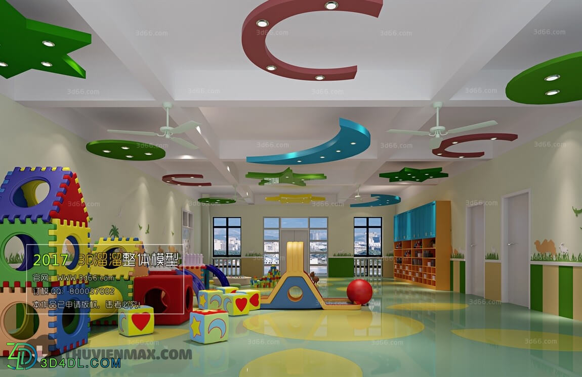 3D66 2017 Modern Style Childrens Play Area 3794 018