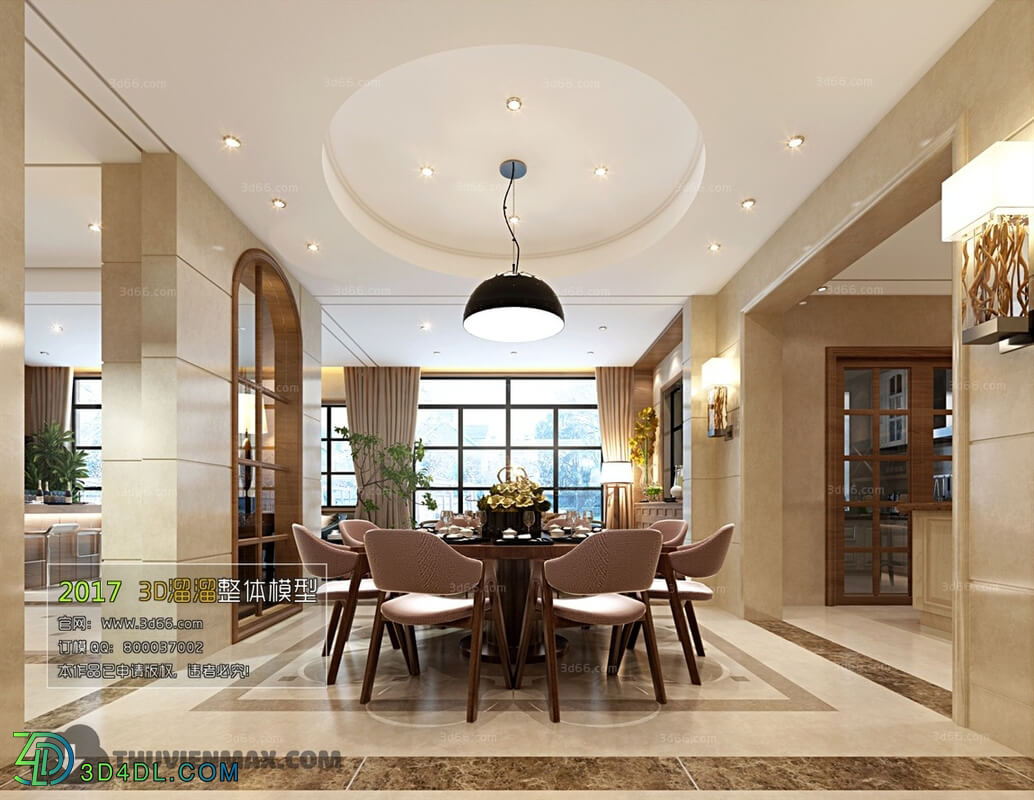 3D66 2017 Modern Style Dining Room 2481 016