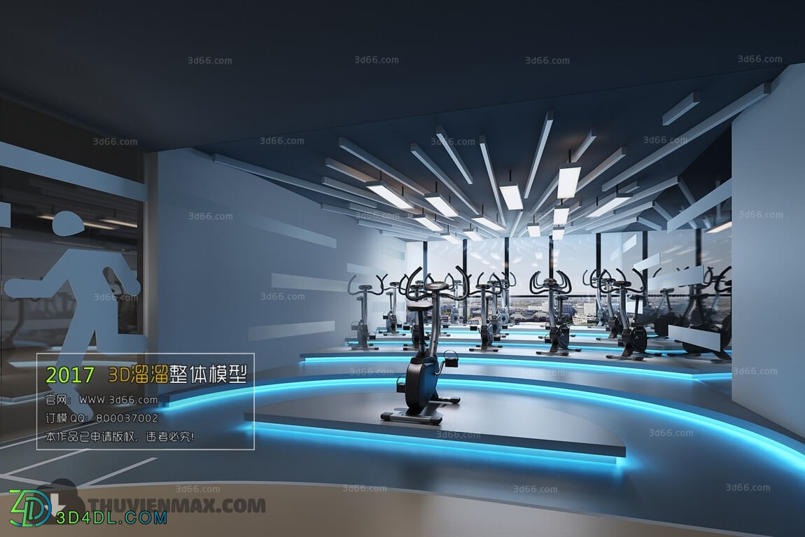 3D66 2017 Modern Style Gym Room 3799 023