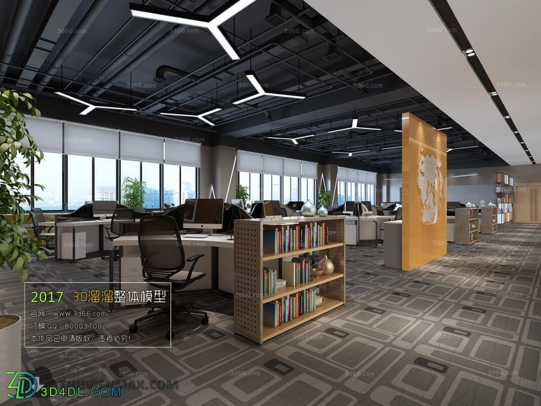 3D66 2017 Modern Style Office 3312 012