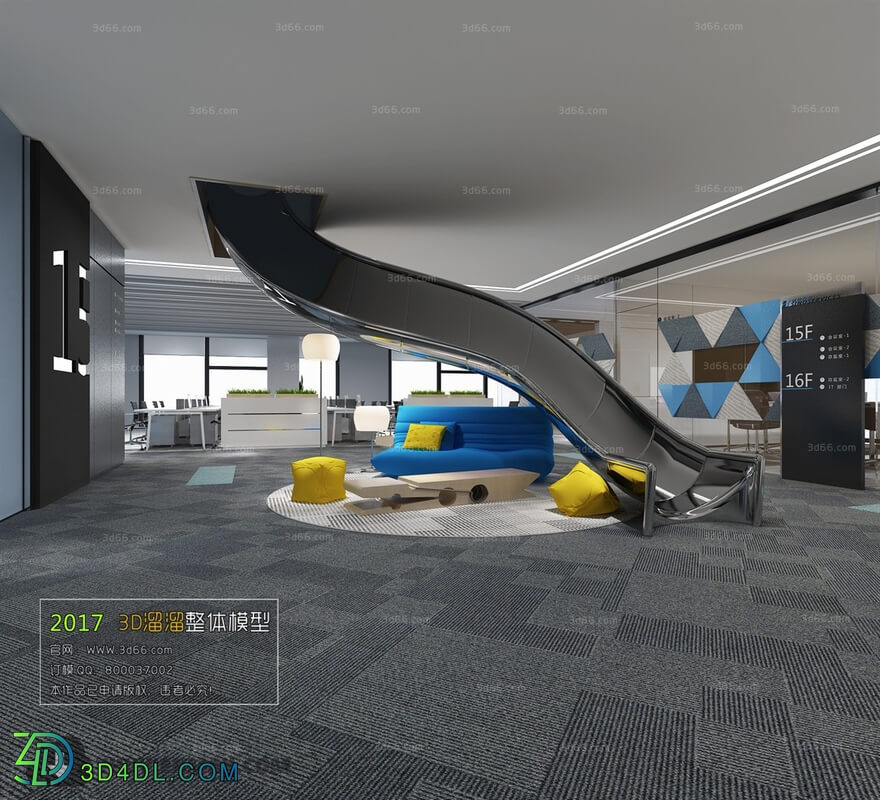 3D66 2017 Modern Style Office 3332 032