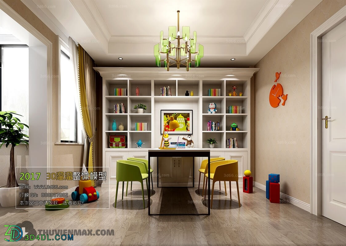 3D66 2017 Modern Style Study Room 2881 010