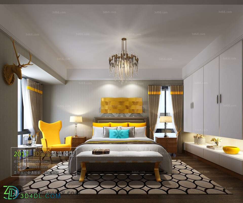 3D66 2017 Nordic Style Bedroom 2858 242