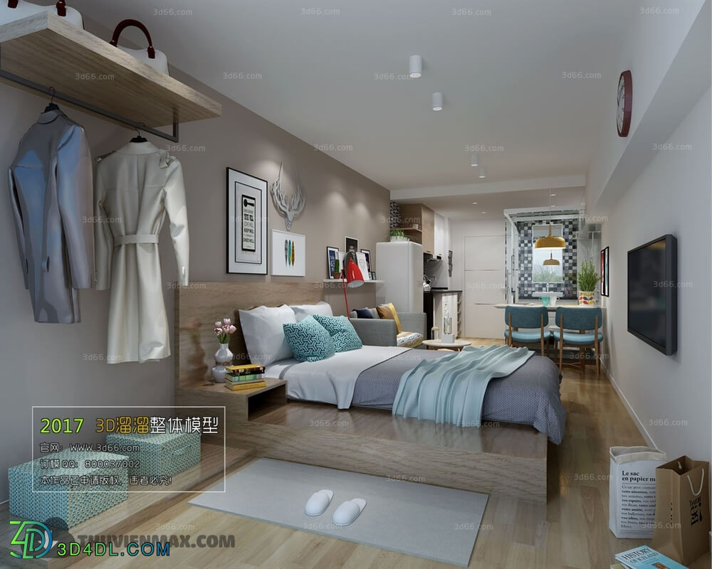 3D66 2017 Nordic Style Bedroom 2864 248